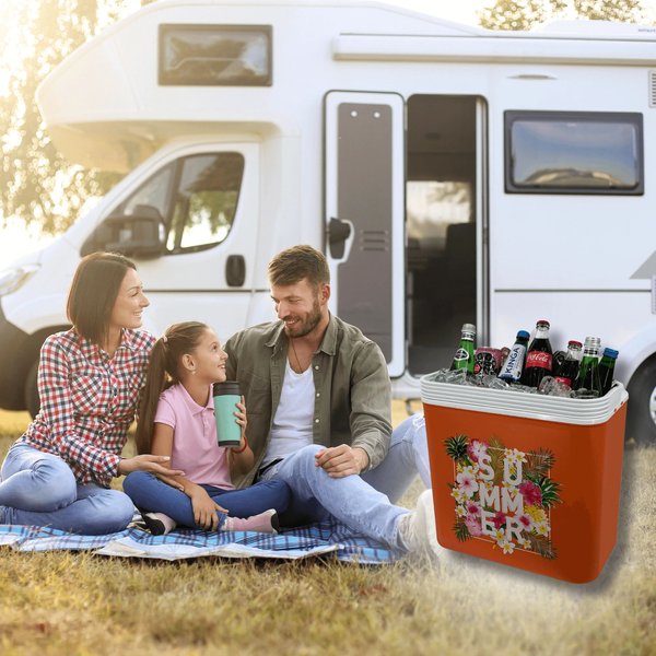 Lodówka turystyczna 24L Kamai - kwiatki