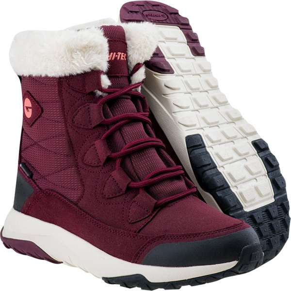 Buty, śniegowce Mestia Mid WP Wo's Hi-Tec - Dark Rose/Watermelon Red/Beige