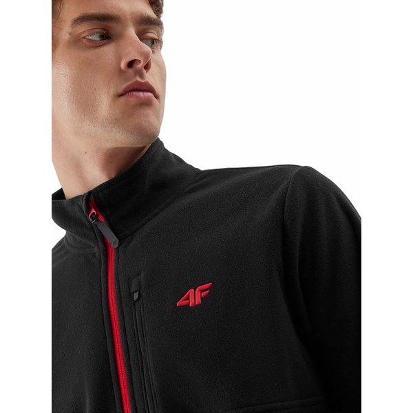 Polar męski 4FAW23TFLEM122 4F - głęboka czerń/czerwony