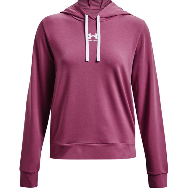 Bluza damska Rival Terry Hoodie Under Armour - różowy1