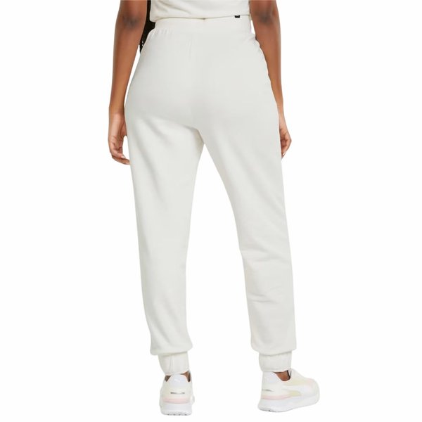 Spodnie dresowe damskie Ess+ Embroidery High-Waist Puma - białe