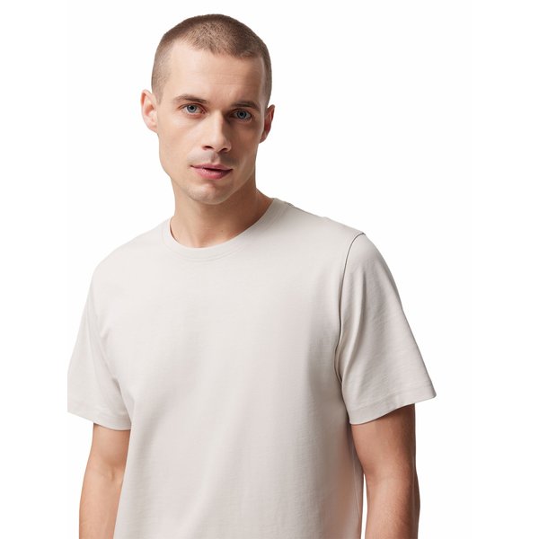 Koszulka męska OTHWSS24TTSHM1491 Outhorn - kremowy