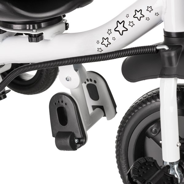 Rowerek trójkołowy 3w1 obracany Stars - szary