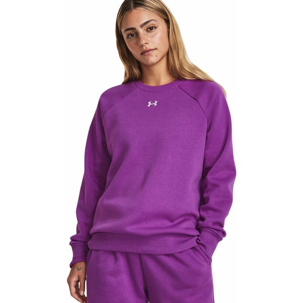 Bluza damska Rival Fleece Crew Under Armour - Cassis / White