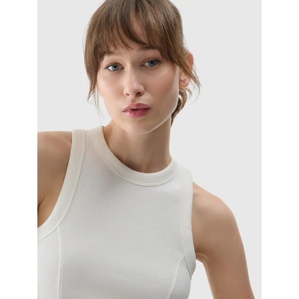 Bezrękawnik damski TSLEF119 4F - złamana biel