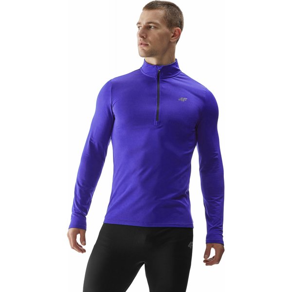 Longsleeve męski 4FAW23UBRUM035 4F - ciemny granat