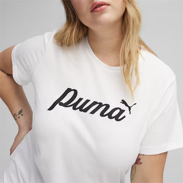 Koszulka damska Ess+ Script Tee Puma - czarna