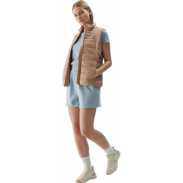 Kamizelka puchowa damska 4FWSS24TVJAF111 4F - beż