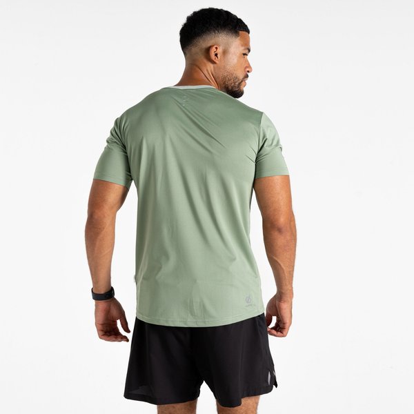 Koszulka męska Discernible III Tee Dare2B - AquGrey/HdgGreen