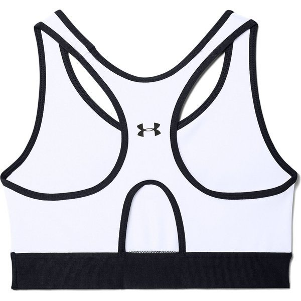 Biustonosz sportowy Mid Keyhole Graphic Under Armour - white