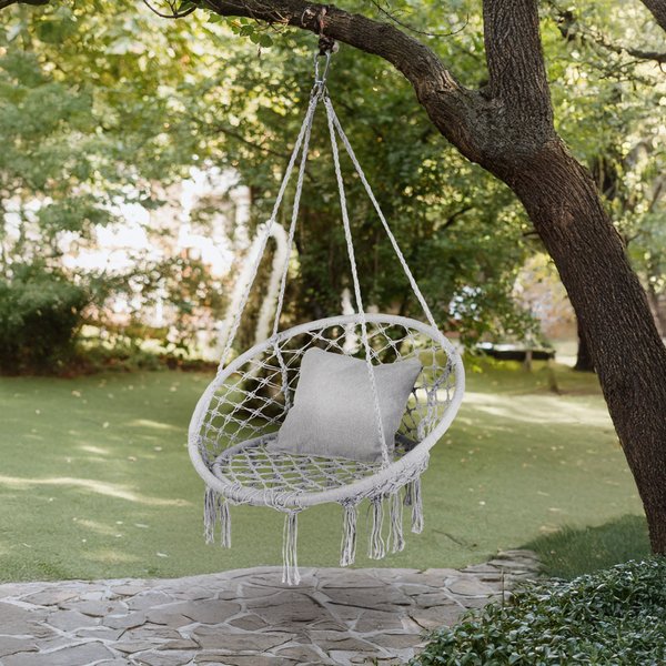 Huśtawka bocianie gniazdo boho XXL Luna Outtec - grey