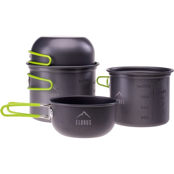 Zestaw naczyń turystycznych Hike Pro Cook Set 4szt Elbrus