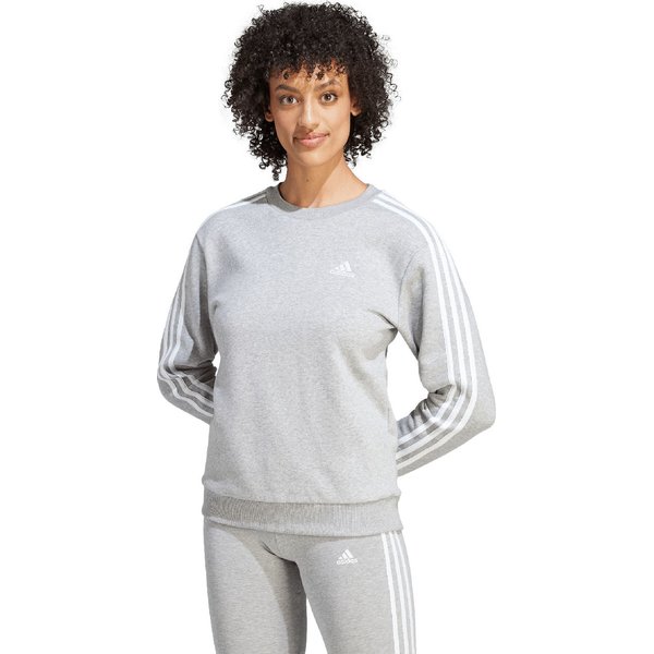 Bluza damska Essentials 3-Stripes Fleece Sweatshirt Adidas - szary