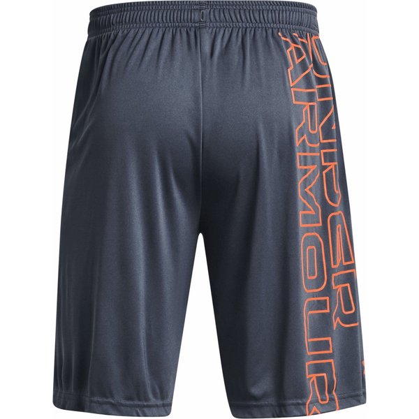 Spodenki męskie Tech WM Graphic Under Armour - Downpour Gray / Orange Blast
