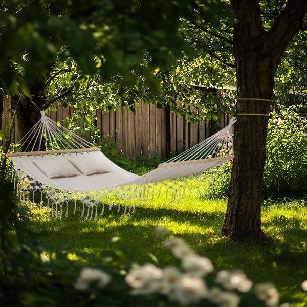 Hamak dwuosobowy Boho Outtec - beżowy