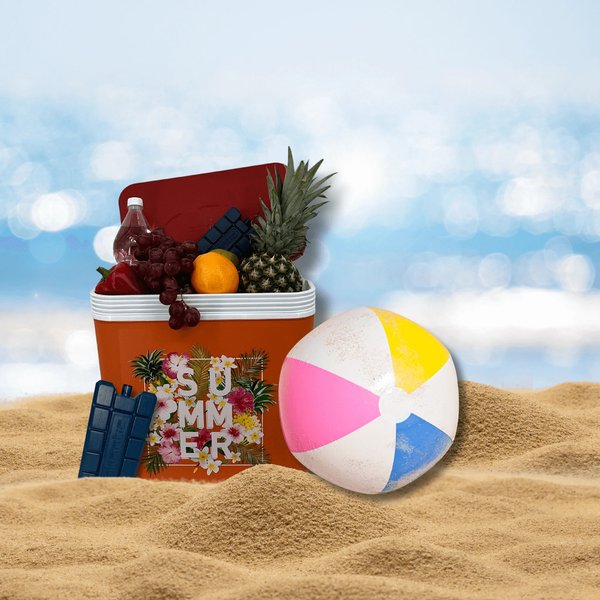 Lodówka turystyczna 24L Kamai - kwiatki