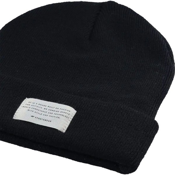 Czapka ACAPU431 4F - głęboka czerń