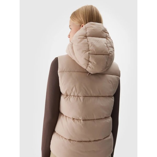 Kamizelka puchowa damska TVJAF141 4F - beż