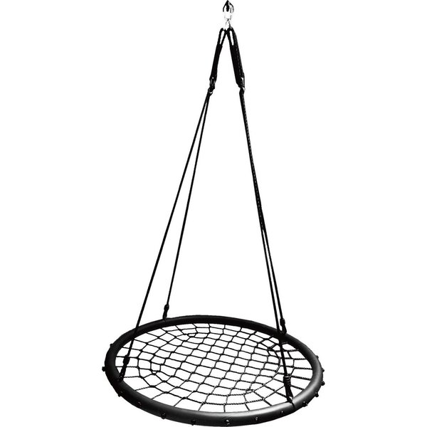 Huśtawka ogrodowa, bocianie gniazdo XXL 120cm Saska Garden - czarna