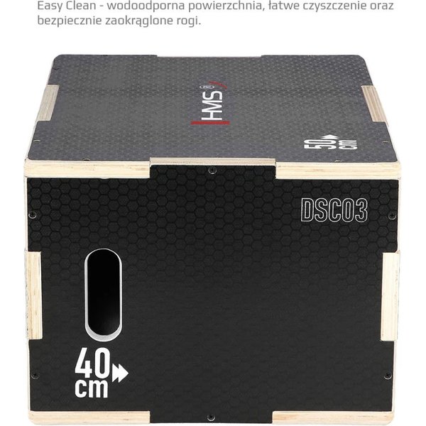 Skrzynia plyometryczna drewniana, crossfit DSCO3 HMS