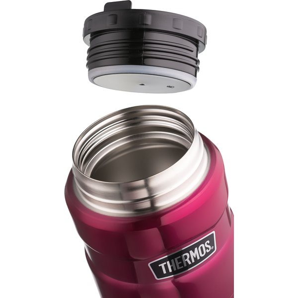 Termos obiadowy z łyżką i kubkiem 470ml Thermos - malinowy