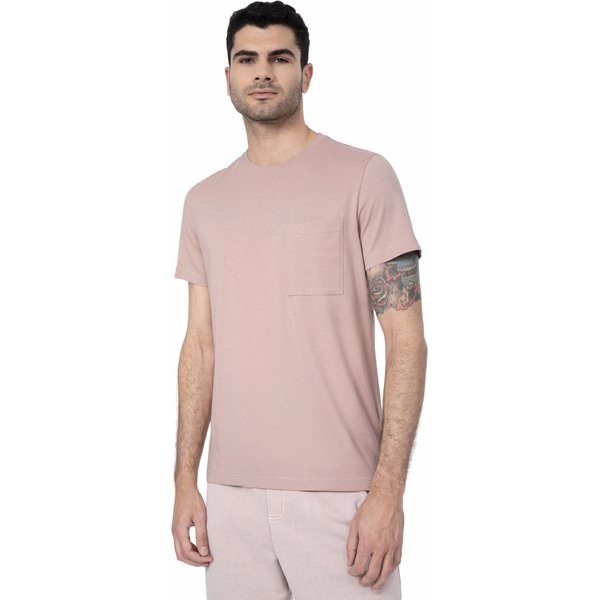 Koszulka męska 4FSS23TTSHM297 4F - pudrowy koral