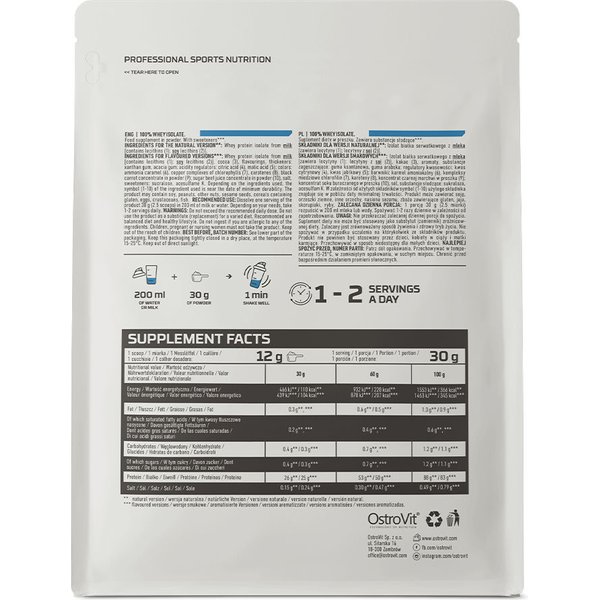 Odżywka białkowa Whey Isolate 300g Vanilla OstroVit