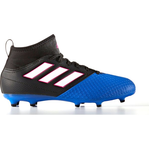 Buty pi karskie korki ACE 17.3 Primemesh FG Junior Adidas czarno niebieskie