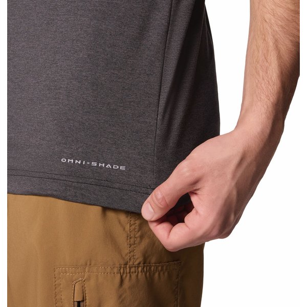 Koszulka męska Kwick Hike Graphic SS Tee Columbia - Black Heather/Peak Direction