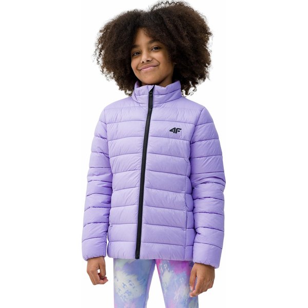 Kurtka puchowa dziewczęca 4FJWSS24TDJAF342 4F - jasny fiolet