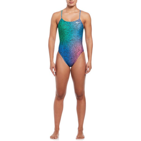 Strój kąpielowy damski Cutout One Piece Nike Swim - multikolor
