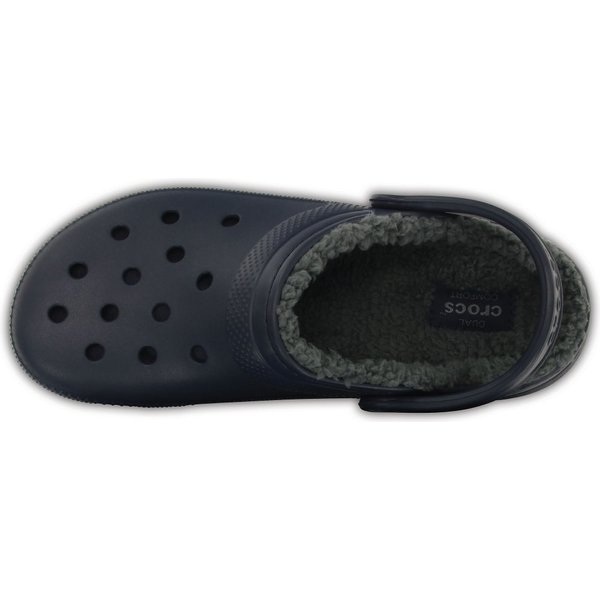 Chodaki Classic Fuzz-Lined Clog Crocs - navy/charcoal