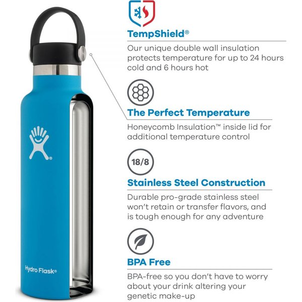 Butelka termiczna Standard Mouth 532ml Flex Cap Hydro Flask - indigo