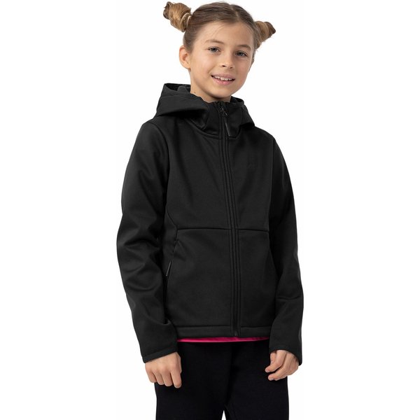 Softshell dziewczęcy 4FJAW23TSOFF163 4F - czarny