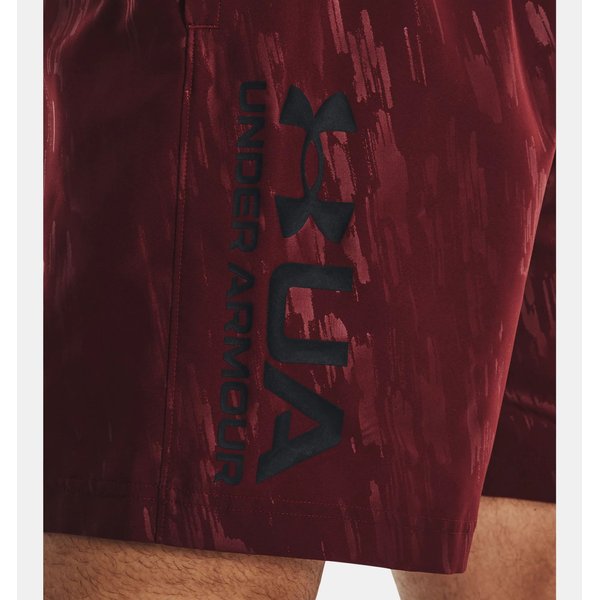 Spodenki męskie Woven Emboss Under Armour - bordo