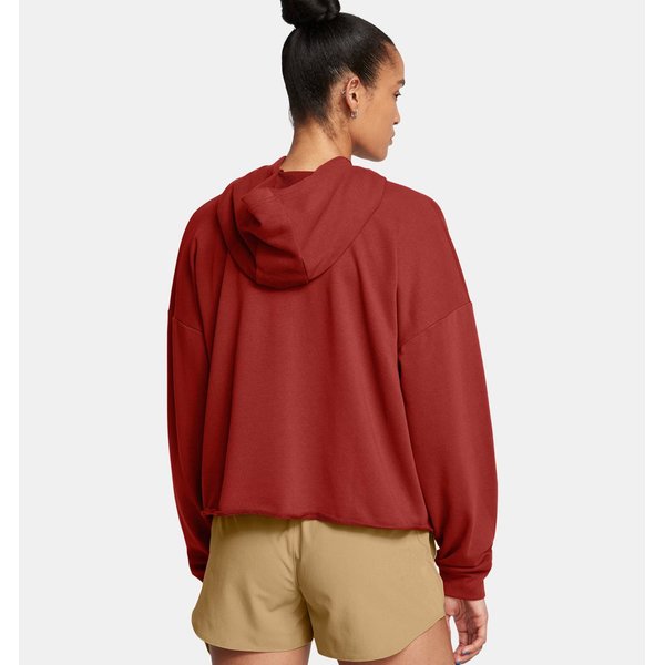 Bluza damska Rival Terry Hoodie Under Armour - Earthen Orange/Black