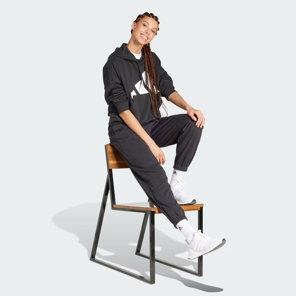 Bluza damska Essentials Big Loog French Terry Loose Adidas - black/white