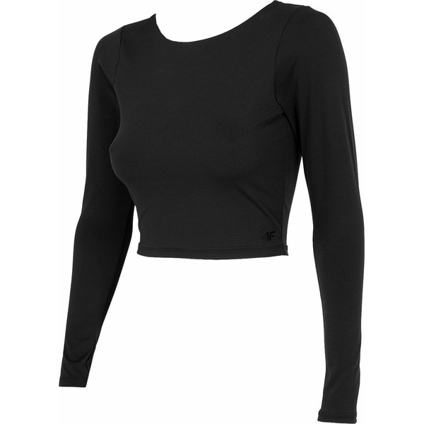 Longsleeve damski H4Z22 TSDL019 4F - czarna