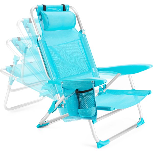 Krzesło plażowe z funkcją leżaka Sun Lite 2w1 Outtec - turkusowy