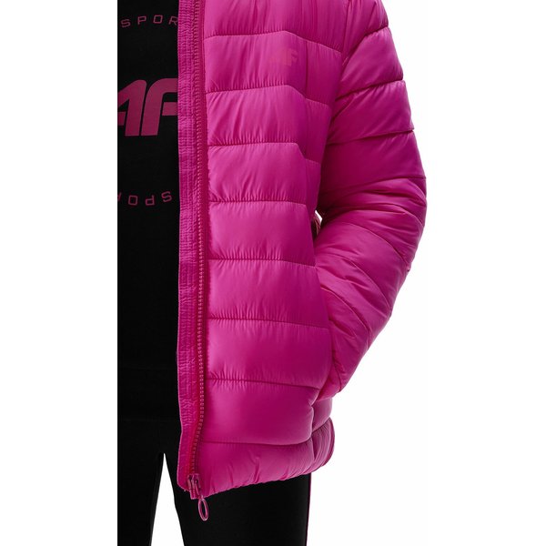 Kurtka puchowa dziewczęca 4FJAW23TDJAF266 4F - ciemny róż