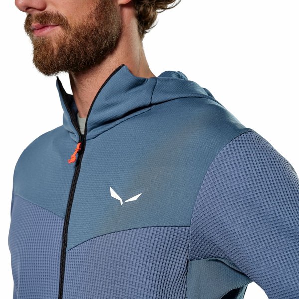 Bluza męska Puez Waffle Hybrid Salewa - black out