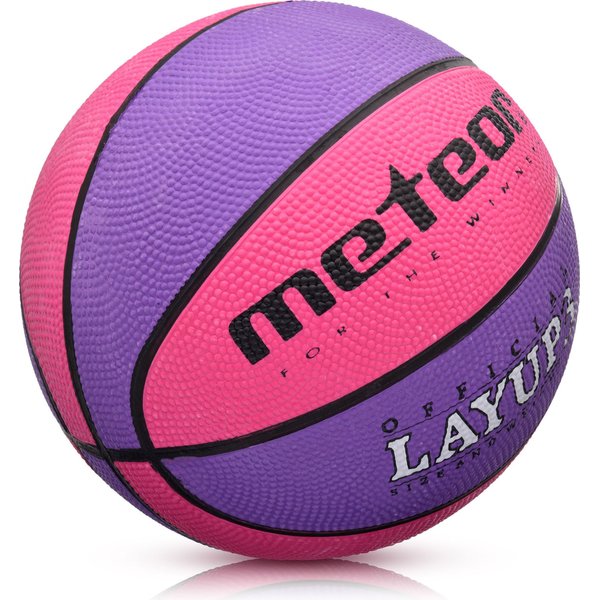 Piłka do koszykówki LAYUP 3 Meteor - różowo-fioletowa