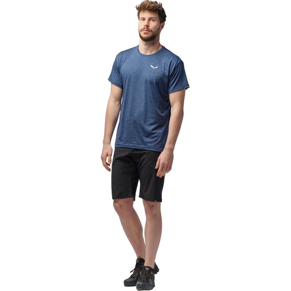 Koszulka męska Puez Melange Dry S/S Tee Salewa - faded green melange