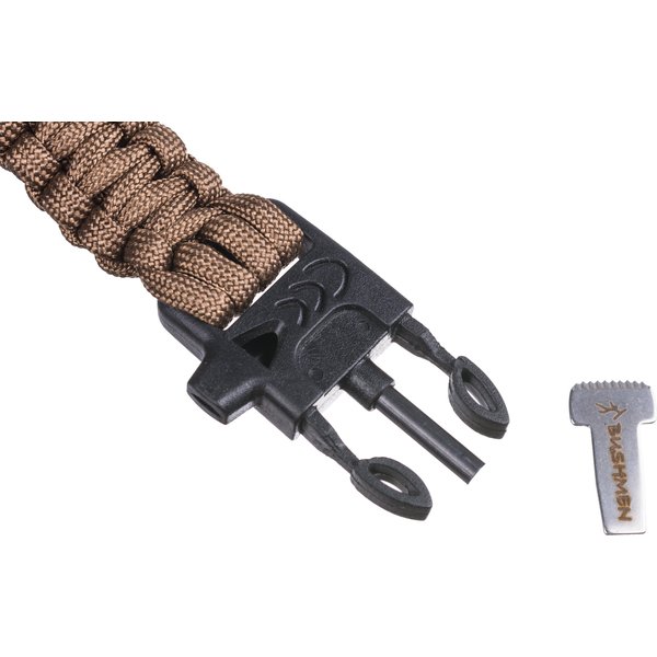 Bransoletka przetrwania 3m Bushmen Travel Gear - brązowa