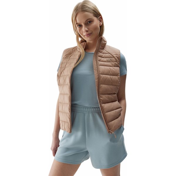 Kamizelka puchowa damska 4FWSS24TVJAF111 4F - beż