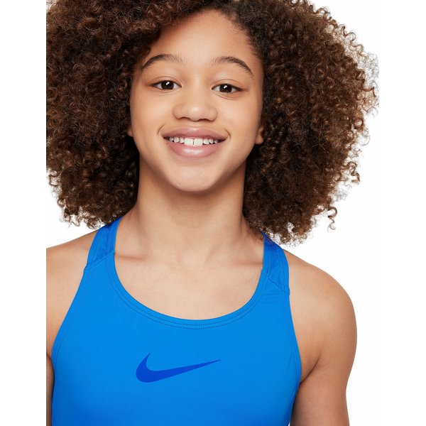 Strój kąpielowy dziewczęcy Racerback Nike Swim - niebieski