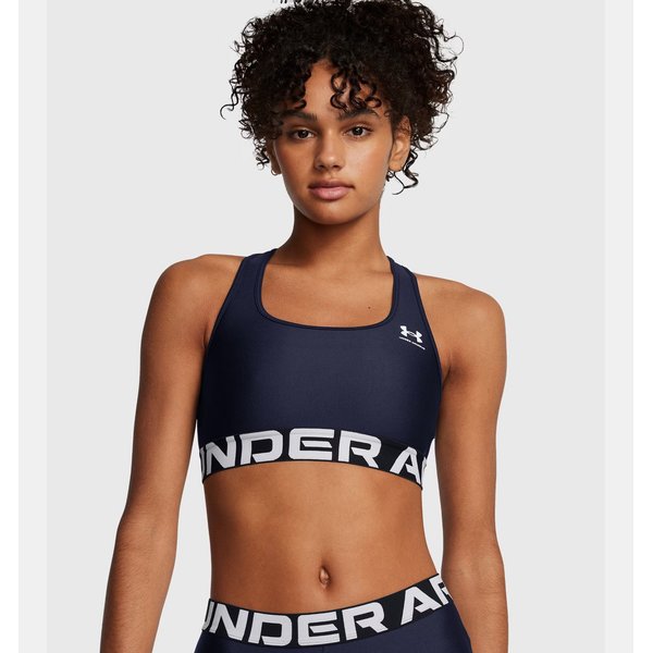 Biustonosz sportowy damski HG Mid Branded Under Armour - Midnight Navy/White