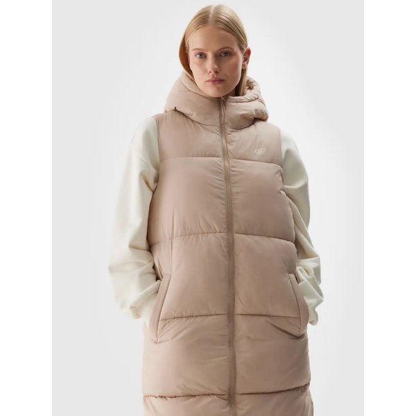 Kamizelka damska TVJAF143 4F - beż