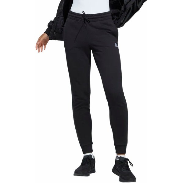 Spodnie dresowe damskie Essentials Linear French Terry Cuffed Adidas - czarne