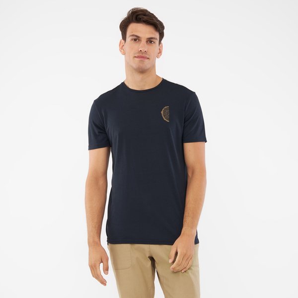 Koszulka męska Rune Bamboo Man Viking - granatowy